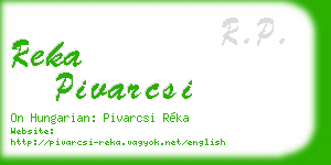 reka pivarcsi business card